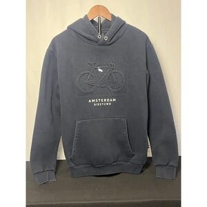 Fox Originals Amsterdam Biketown Embossed Bicycle Hoodie Mens Medium Black